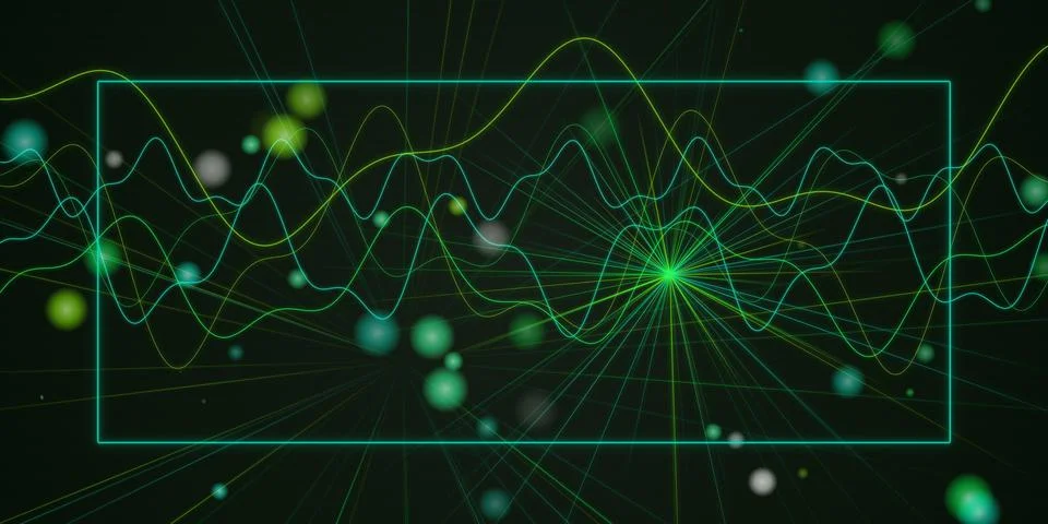 Abstract data network connection map with glowing green nodes 스톡 일러스트