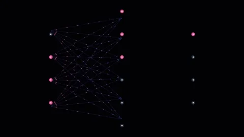 Abstract data network visualization with glowing nodes and complex connection 스톡 동영상 338310054