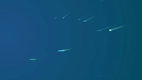 Abstract data particles moving in a cyberspace, leaving light trails and beaming Stock Footage 123178943