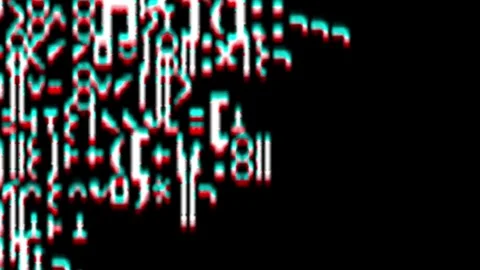 Abstract data processing screen with glitch effect. Stock Footage 336315611