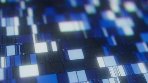 Abstract Data sorting Ai algorithm visualization. Big Data processed by Neural Stock Footage 331014097