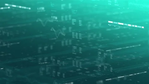 Abstract data statistics visualization. Digital Graphs, charts, numbers 動画素材 163338317
