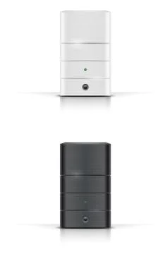 Abstract data storage in silver and dark version Stock Illustration