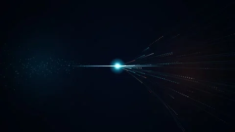Abstract data stream network futuristic tech animation background Stock Footage 346643220