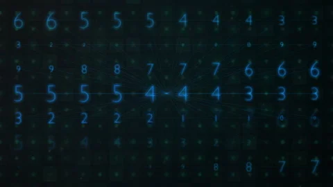 Abstract Data Stream Numbers And Digital Network Background Stock Footage 318663402