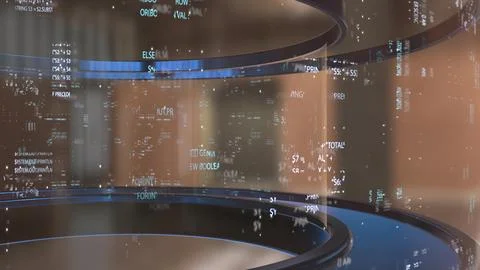 Abstract data stream processing in futuristic environment Stock Illustration