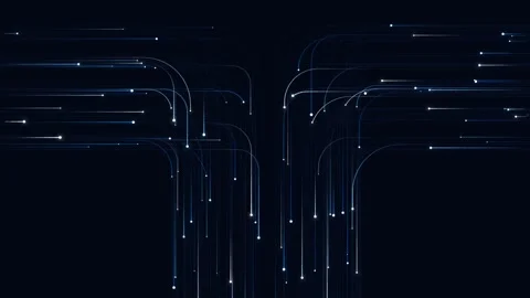Abstract Data Stream Technology Background with Glowing Lines Stock Footage 331809912