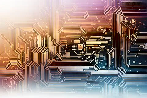 Abstract data technology background with a network grid and particles conne.. Stock Photos