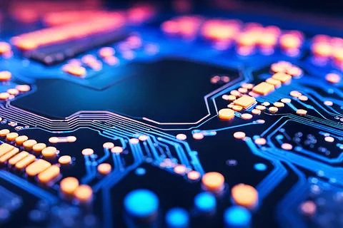 Abstract data technology background with a network grid and particles conne.. Stock Photos