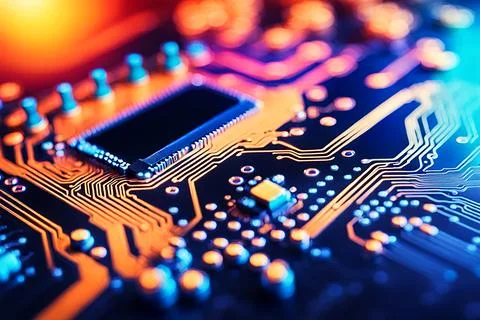 Abstract data technology background with a network grid and particles conne.. Stock Photos
