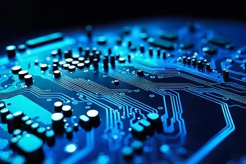 Abstract data technology background with a network grid and particles conne.. Stock Photos