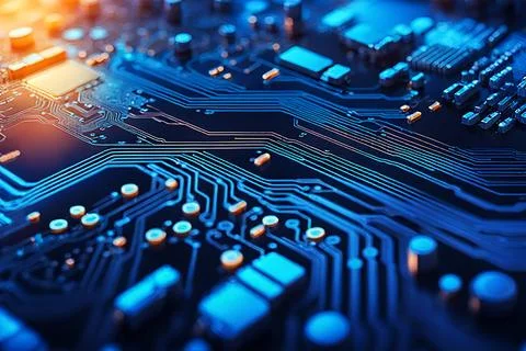 Abstract data technology background with a network grid and particles conne.. Stock Photos