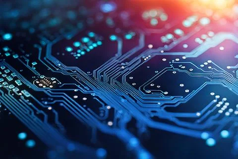 Abstract data technology background with a network grid and particles conne.. Stock Photos