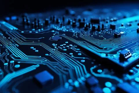 Abstract data technology background with a network grid and particles conne.. Stock Photos