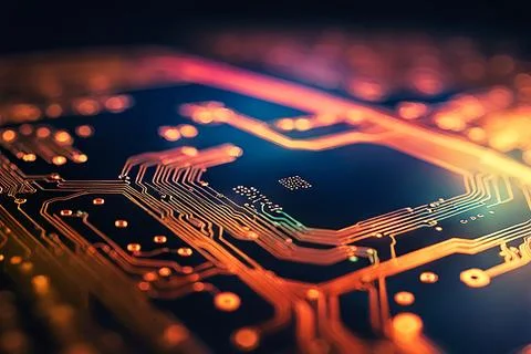 Abstract data technology background with a network grid and particles conne.. Stock Photos