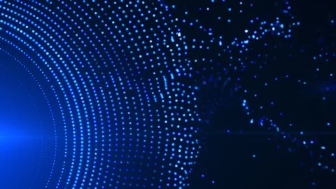 Abstract Data Technology in Circular Array Loop Stock Footage 94123880