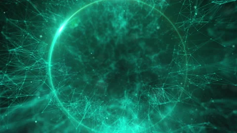 Abstract data technology plexus moving 4K motion loop. Video stock 205534807