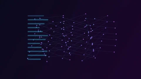 Abstract Data Transformation and Digital Information Processing Stock Footage 345515379