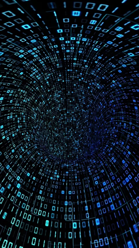 Abstract Data Tunnel Binary Numbers Digital Technology Flow digital tunnel binar Stock-Footage 341905467