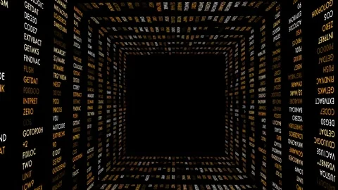 Abstract data tunnel technology digital background motion loop Stock Footage 327577222