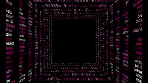 Abstract data tunnel technology digital background motion loop Stock Footage 327593764