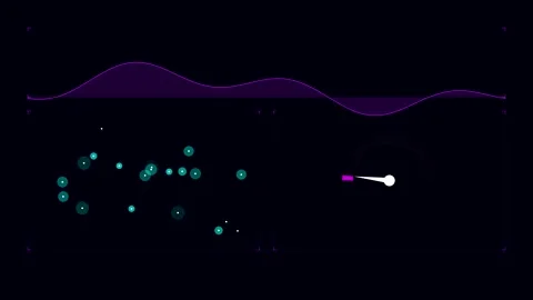 Abstract data visualization animation with gauges and graphs Stock Footage 346470410