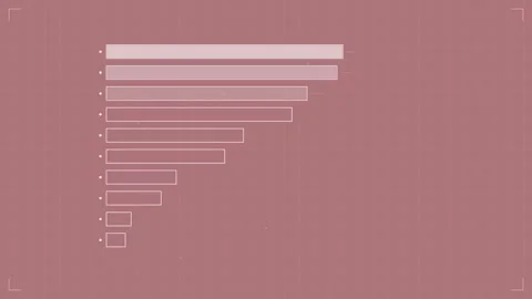 Abstract Data Visualization: Bar Chart Animation on Pink Grid Background Stock Footage 346660916