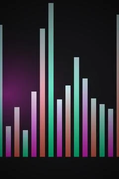 Abstract Data Visualization Bar Graph Stock Illustration