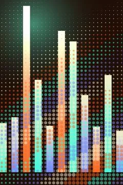 Abstract Data Visualization Bar Graph Stock Illustration