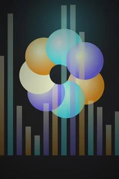Abstract Data Visualization Circular Pattern Фото