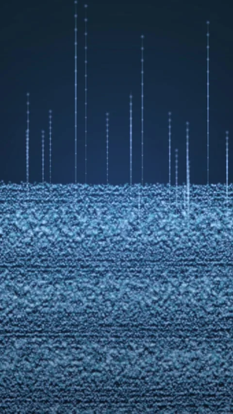 Abstract data visualization with dynamic lines and grid patterns Stock Footage 327942761