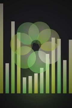 Abstract Data Visualization with Floral Elements Stock Photos