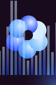 Abstract Data Visualization Flower Stock Photos