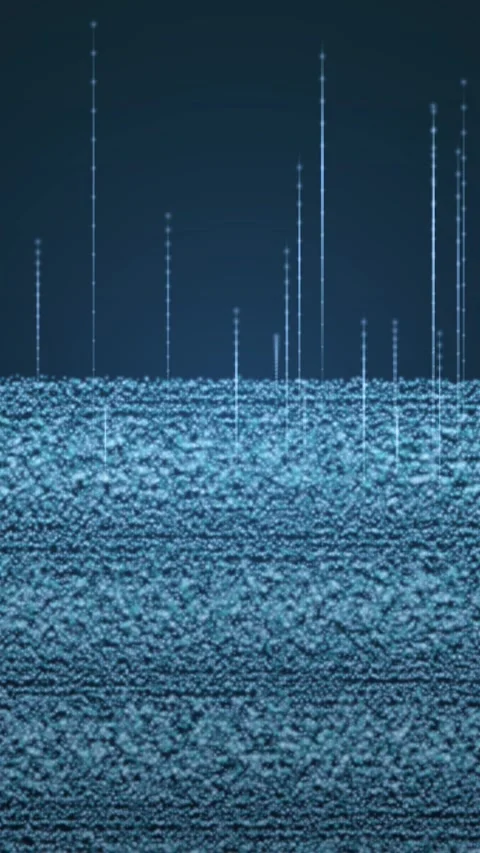 Abstract data visualization with fluctuating signal bars Stock Footage 327942764