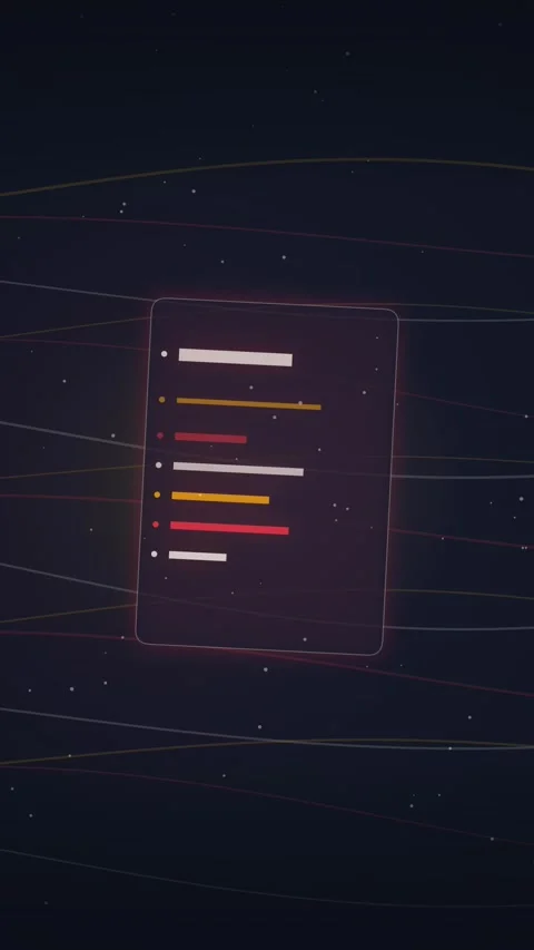 Abstract Data Visualization: Futuristic Bar Chart &amp; Analytics on Dark Backg.. Stock Footage 348816372