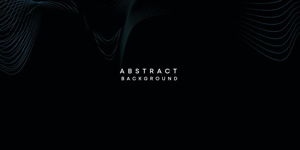 Abstract data visualization geometric dark blue gradient waving lines background Stock Illustration