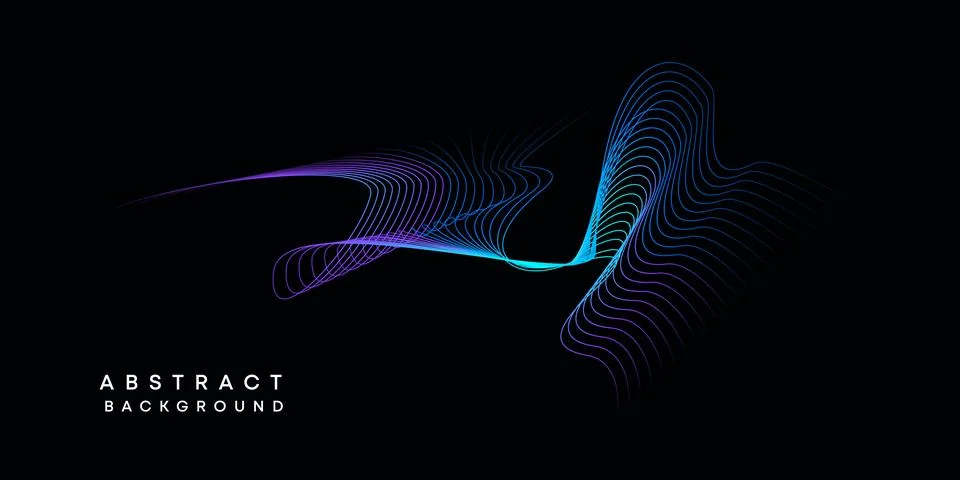 Abstract data visualization geometric dark blue orange green gradient background Stock Illustration