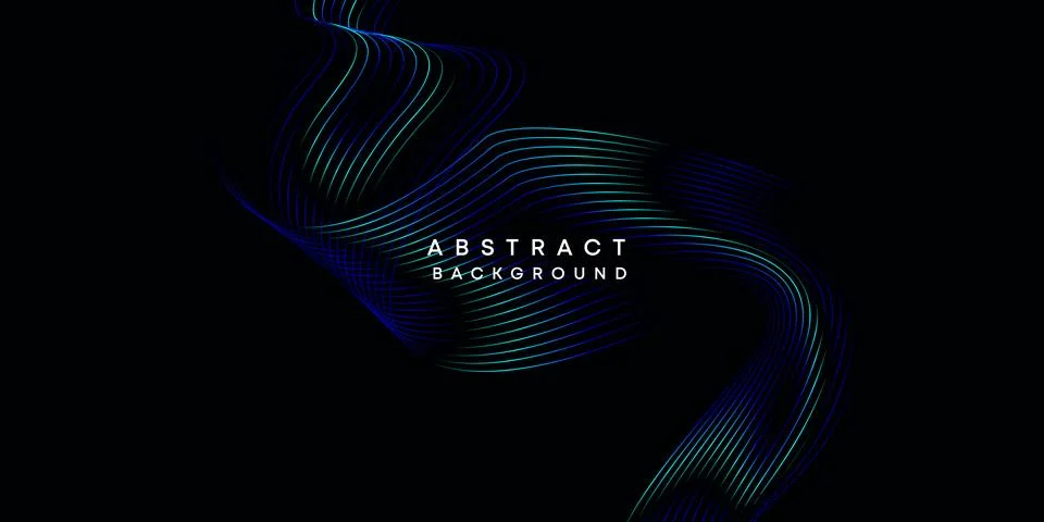 Abstract data visualization geometric dark blue orange green gradient background Stock Illustration