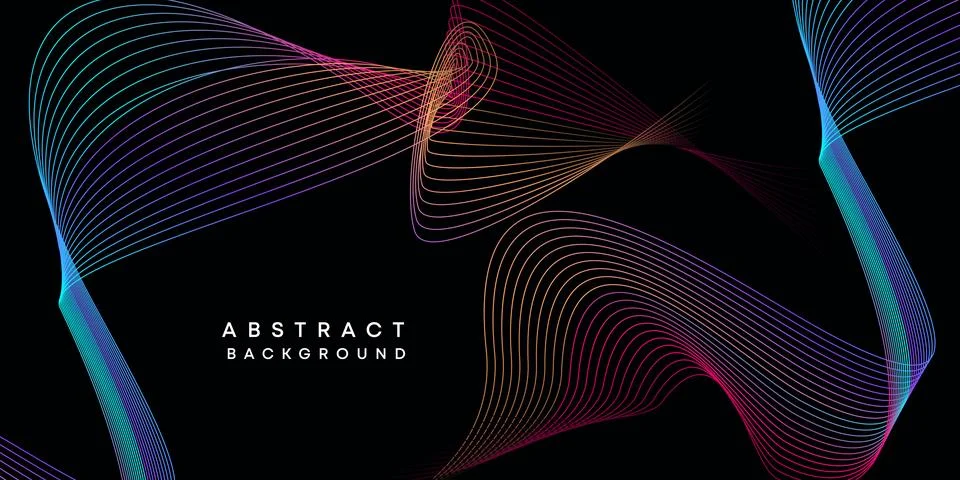 Abstract data visualization geometric dark blue orange green gradient background Illustrazione stock