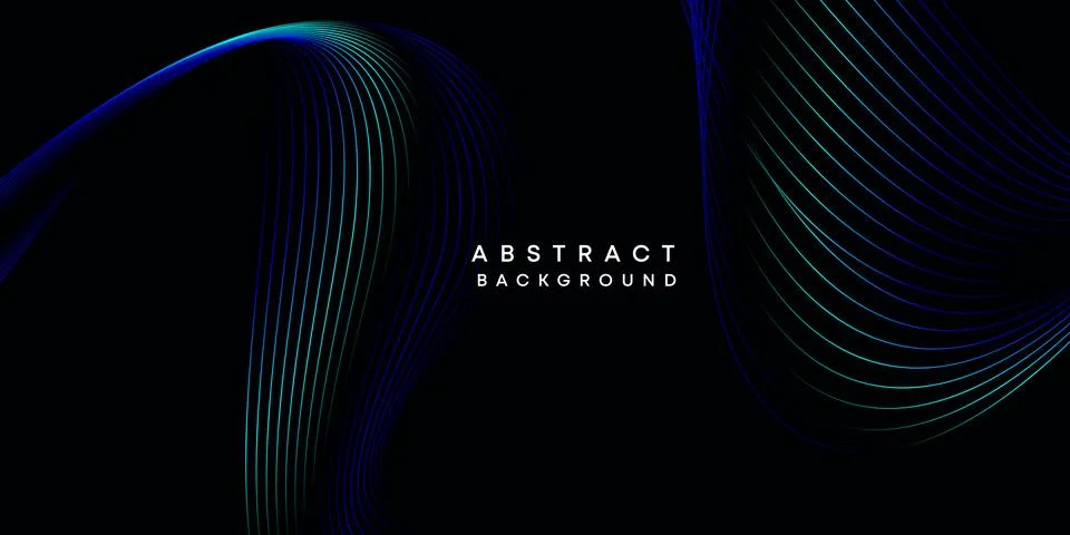 Abstract data visualization geometric dark blue orange green gradient background Stock Illustration