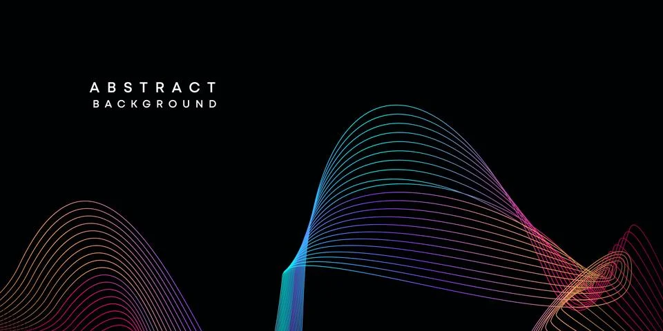 Abstract data visualization geometric dark blue orange green gradient background Stock Illustration