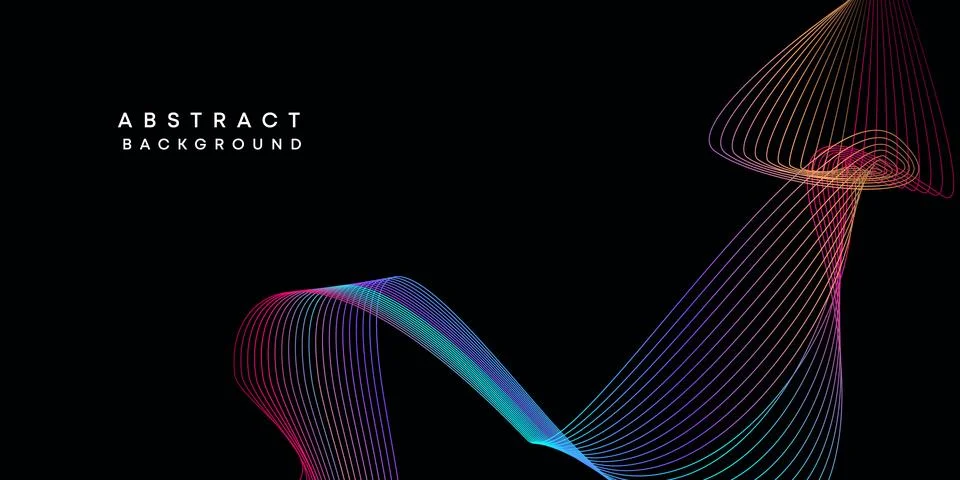 Abstract data visualization geometric dark blue orange green gradient background Illustrazione stock