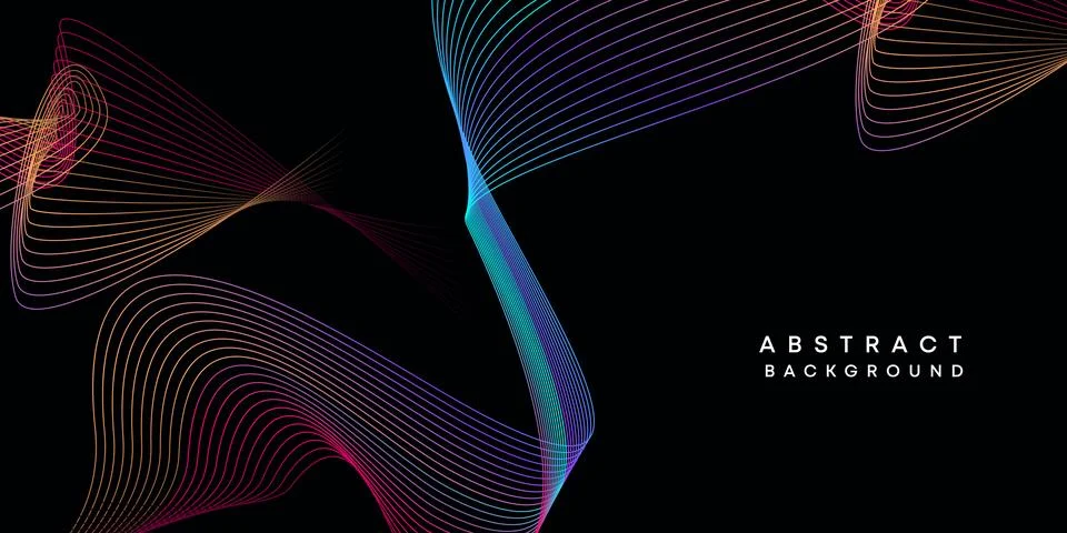 Abstract data visualization geometric dark blue orange green gradient background Illustrazione stock