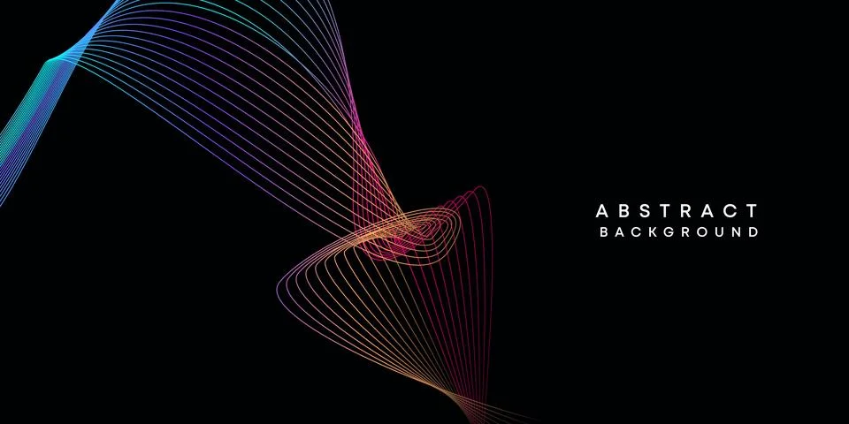 Abstract data visualization geometric dark blue orange green gradient background Stock Illustration