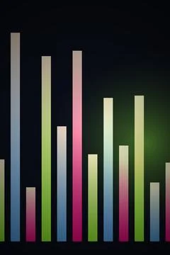 Abstract Data Visualization Gradient Bars Stock Illustration
