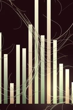 Abstract Data Visualization Gradient Stripes Stock Illustration
