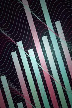 Abstract Data Visualization Gradient Stripes Stock Photos
