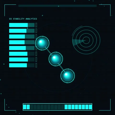 Abstract data visualization overlay showing technological analytics and fut.. Stock Footage 344777035