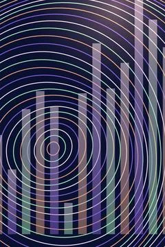 Abstract Data Visualization Radial Gradient Stock Photos