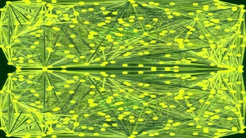 Abstract data visualization showing glowing neural network connectivity on .. Stock Footage 336889179